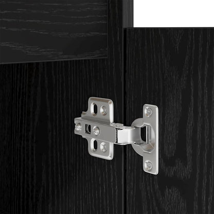 Desk with Drawer Black oak 140 x 49 x 76 cm Engineered wood