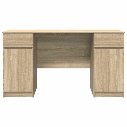 Desk with Drawer Sonoma oak 140 x 49 x 76 cm Engineered wood