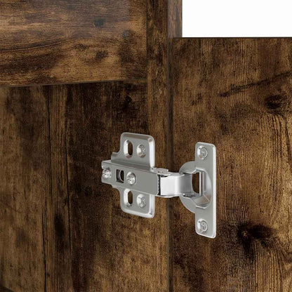 Desk with Drawer Smoked oak 140 x 49 x 76 cm Engineered wood