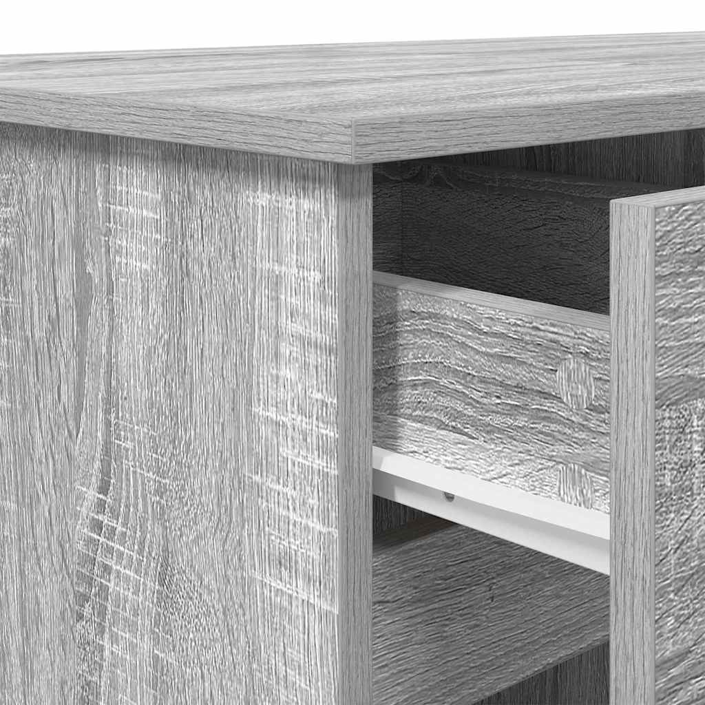 Desk with Drawer Grey sonoma 140 x 49 x 76 cm Engineered wood