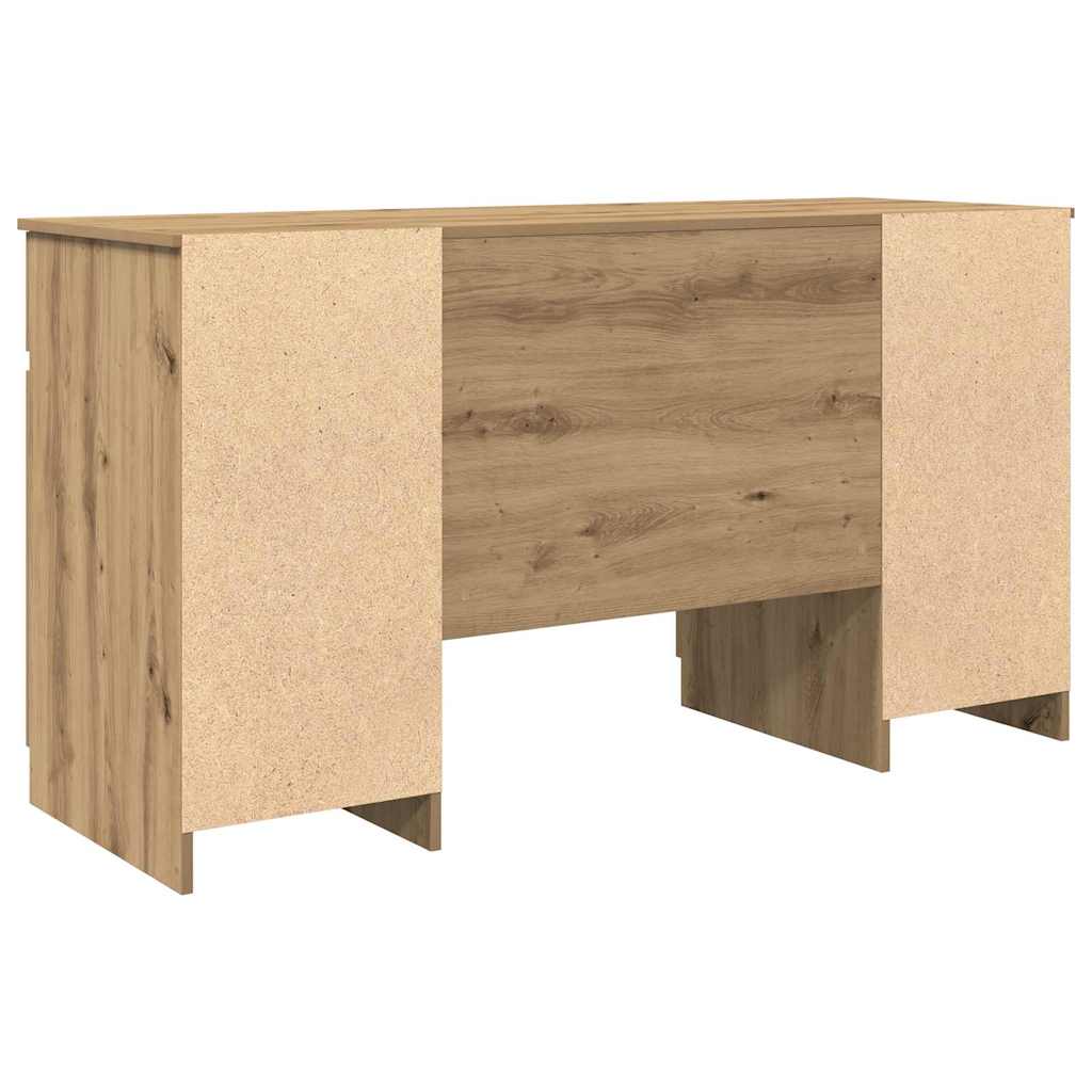 Desk with Drawer Artisan oak 140 x 49 x 76 cm Engineered wood