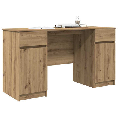 Desk with Drawer Artisan oak 140 x 49 x 76 cm Engineered wood