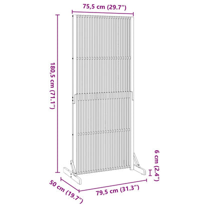Privacy Screen Indoor/Outdoor 180.5 cm Solid Acacia Wood