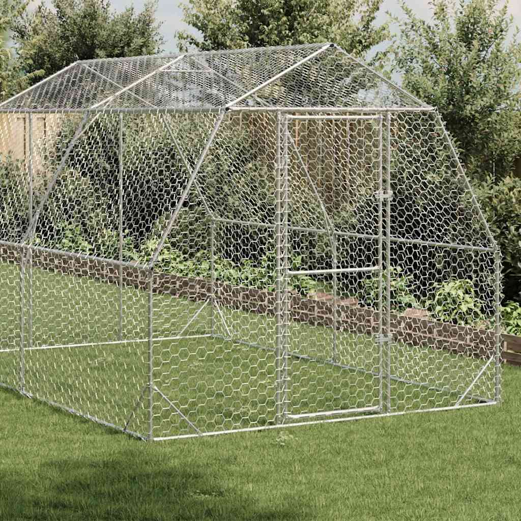 Chicken Run 2.5x4x2.25 m Galvanised Steel