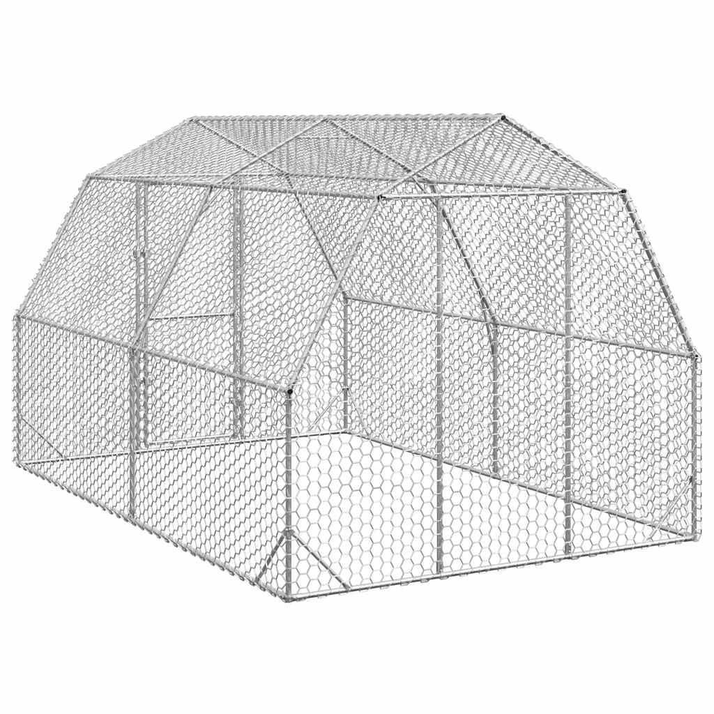 Chicken Run 2.5x4x2.25 m Galvanised Steel