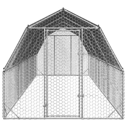 Chicken Run with Roof 2,5x8x2,25 m Galvanised Steel