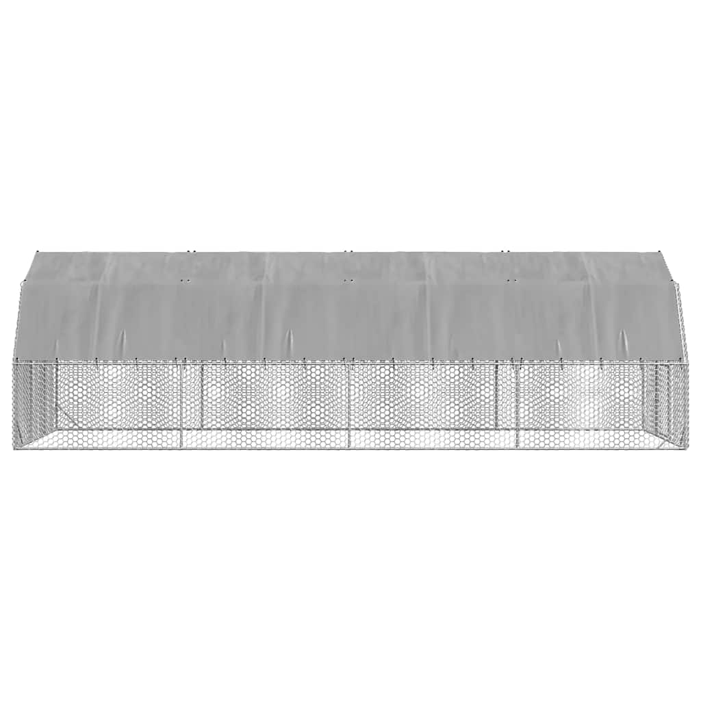 Chicken Run with Roof 2,5x8x2,25 m Galvanised Steel