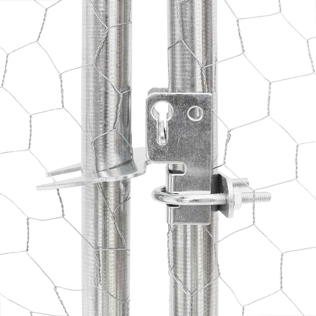 Chicken Run with Roof 2,5x8x2,25 m Galvanised Steel