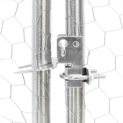 Chicken Run with Roof 2,5x8x2,25 m Galvanised Steel