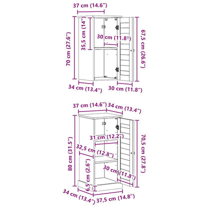 Bathroom Furniture Set VIGO 2 pcs White and Antique White
