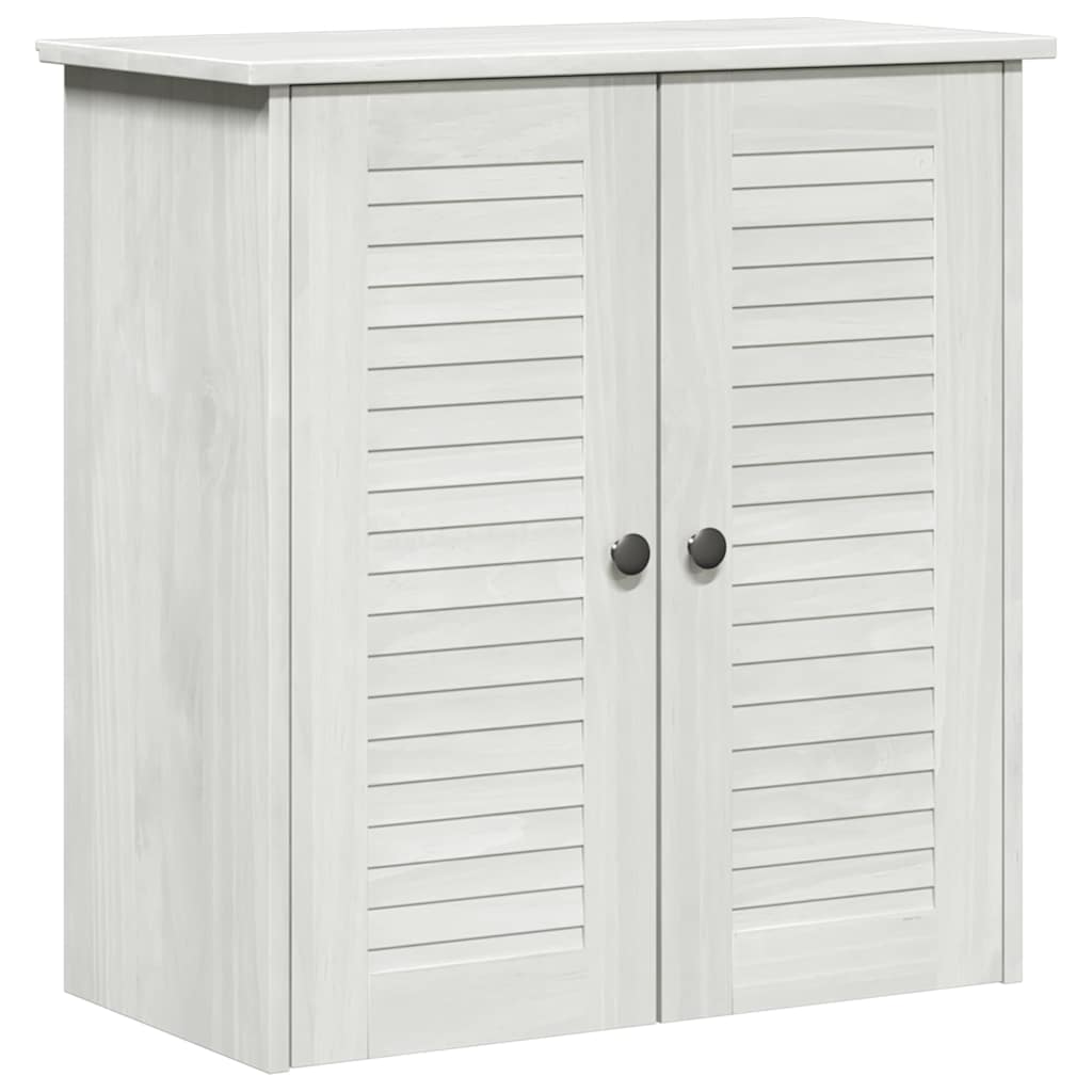 Bathroom Furniture Set with Shelf 2 pcs White and Antique White