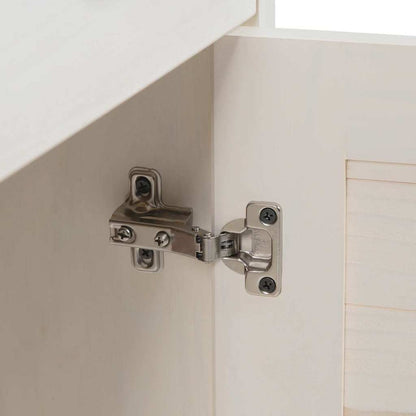 Bathroom Furniture Set 3 pcs Antique White Solid Pine Wood