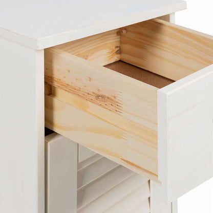 Bathroom Furniture Set 4 pcs Antique White Solid Pine Wood