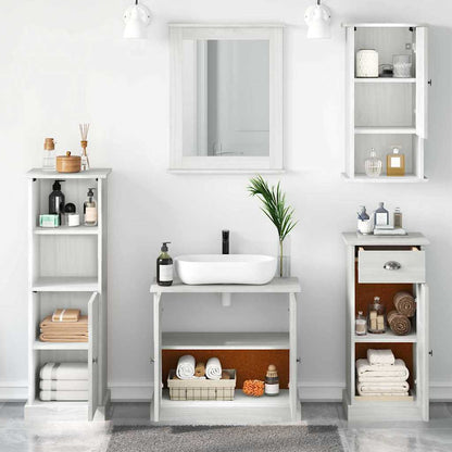 Bathroom Furniture Set VIGO 5 pcs Antique White Solid Pine Wood