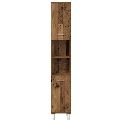 4 Piece Bathroom Furniture Set Old Wood Engineered Wood