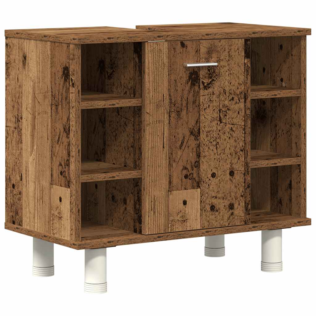 4 Piece Bathroom Furniture Set Old Wood Engineered Wood