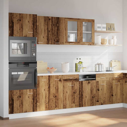 7 Piece Kitchen Cabinet Set Lyon" Old Wood Engineered Wood