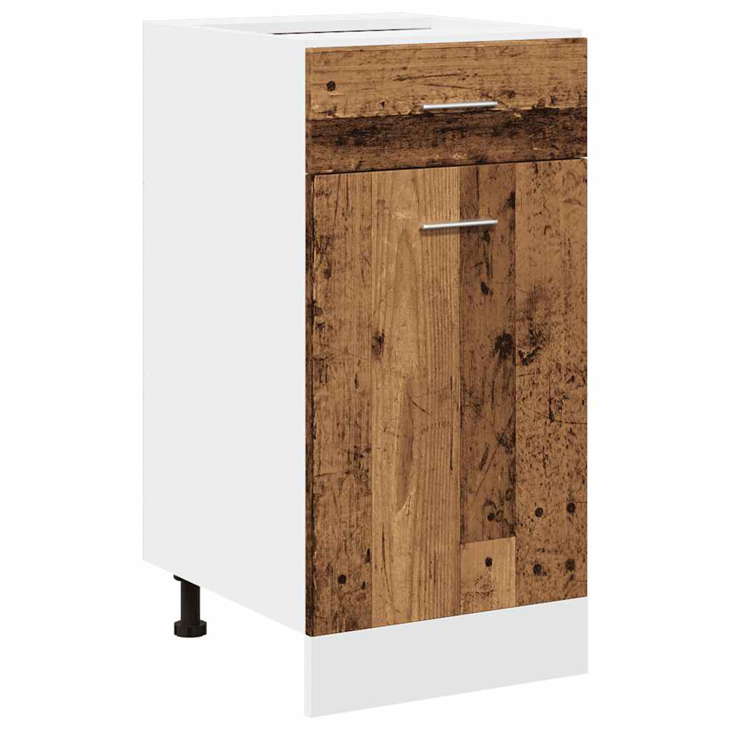 7 Piece Kitchen Cabinet Set Lyon" Old Wood Engineered Wood