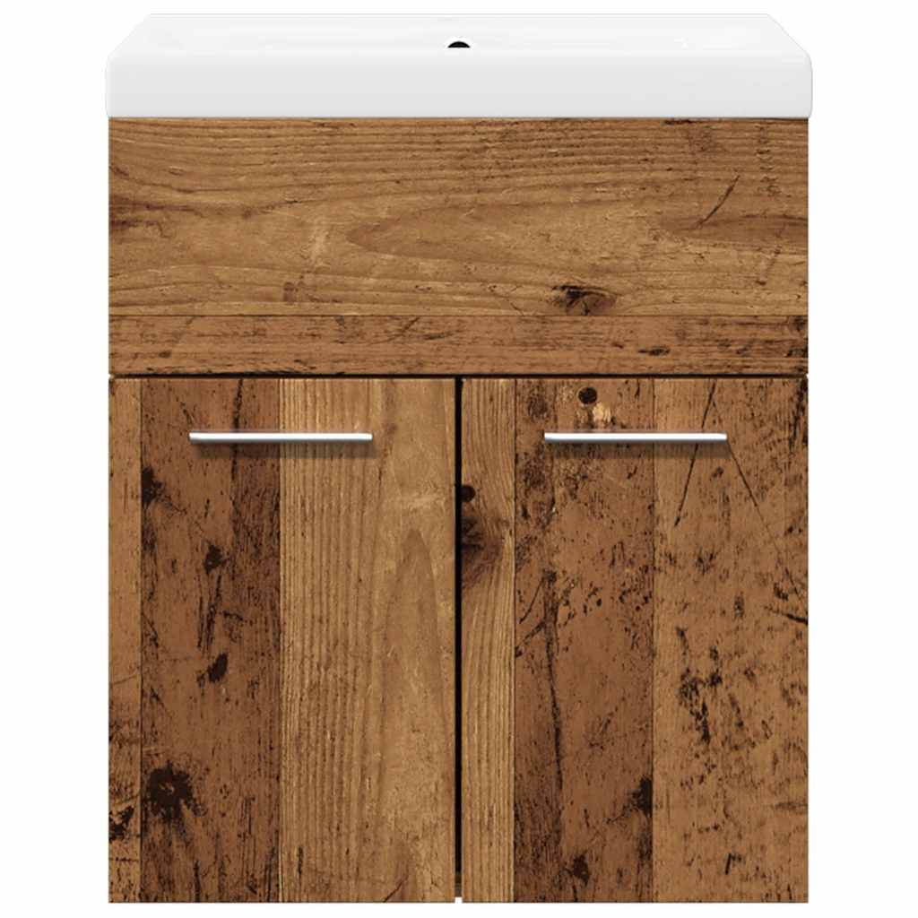 2 Piece Bathroom Furniture Set Old Wood Engineered Wood