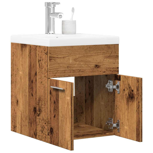 2 Piece Bathroom Furniture Set Old Wood Engineered Wood