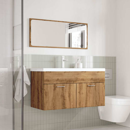 3 Piece Bathroom Furniture Set Artisan Oak Engineered Wood
