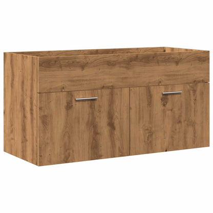 3 Piece Bathroom Furniture Set Artisan Oak Engineered Wood
