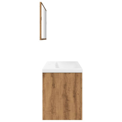 3 Piece Bathroom Furniture Set Artisan Oak Engineered Wood
