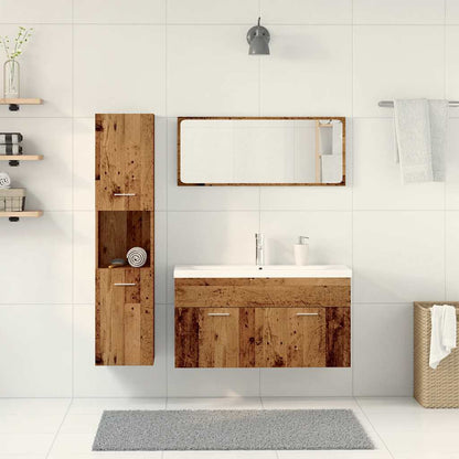 5 Piece Bathroom Furniture Set Old Wood Engineered Wood