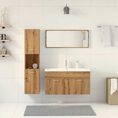 5 Piece Bathroom Furniture Set Artisan Oak Engineered Wood