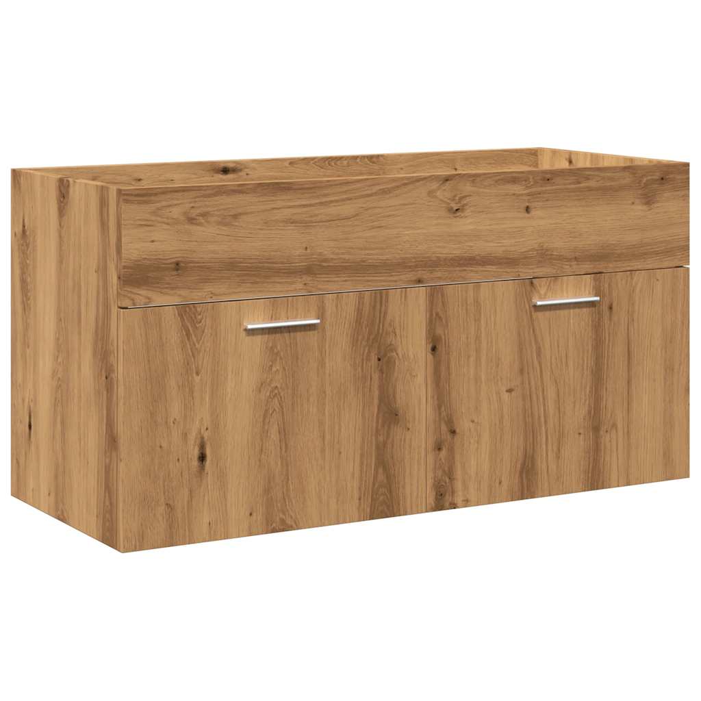 5 Piece Bathroom Furniture Set Artisan Oak Engineered Wood