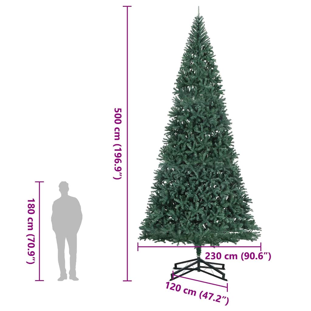 Artificial Christmas Tree with Stand Green 500 cm PVC