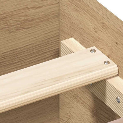 Bed Frame without Mattress Artisan Oak 100x200 cm Engineered Wood