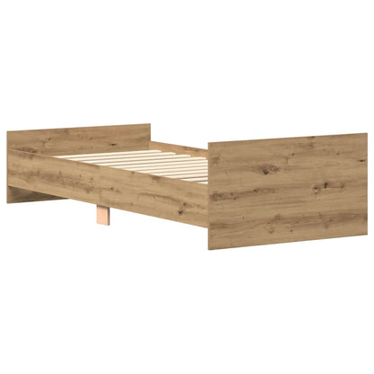 Bed Frame without Mattress Artisan Oak 90x190 cm Engineered Wood