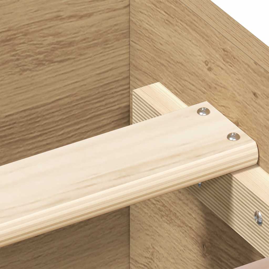 Bed Frame without Mattress Artisan Oak 90x190 cm Engineered Wood