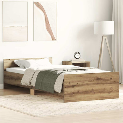Bed Frame without Mattress Artisan Oak 90x190 cm Engineered Wood