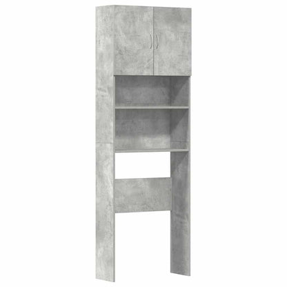 Washing Machine Cabinet Concrete Grey 64x24x190 cm
