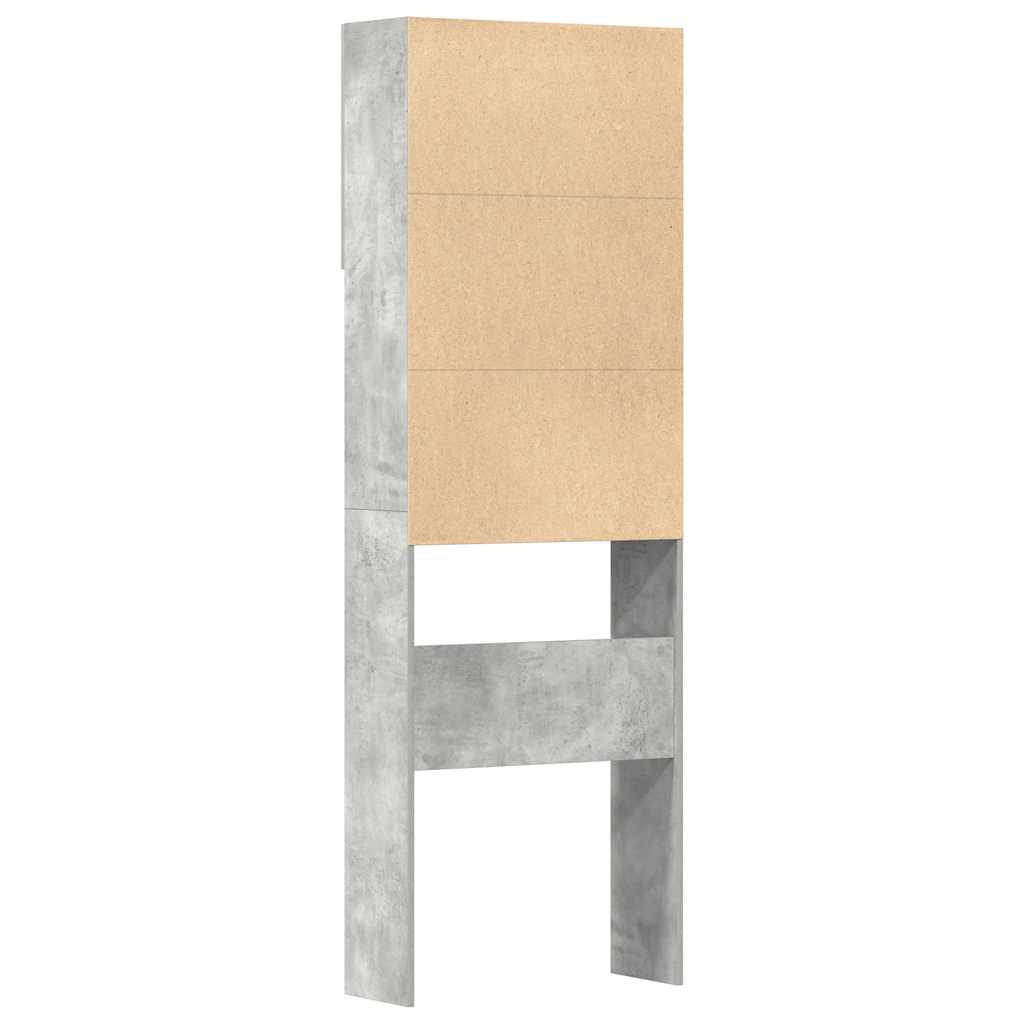 Washing Machine Cabinet Concrete Grey 64x24x190 cm
