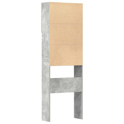 Washing Machine Cabinet Concrete Grey 64x24x190 cm