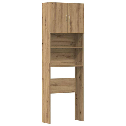 Washing Machine Cabinet Artisan Oak 64x24x190cm Engineered Wood