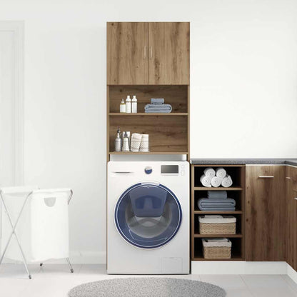 Washing Machine Cabinet Artisan Oak 64x24x190cm Engineered Wood