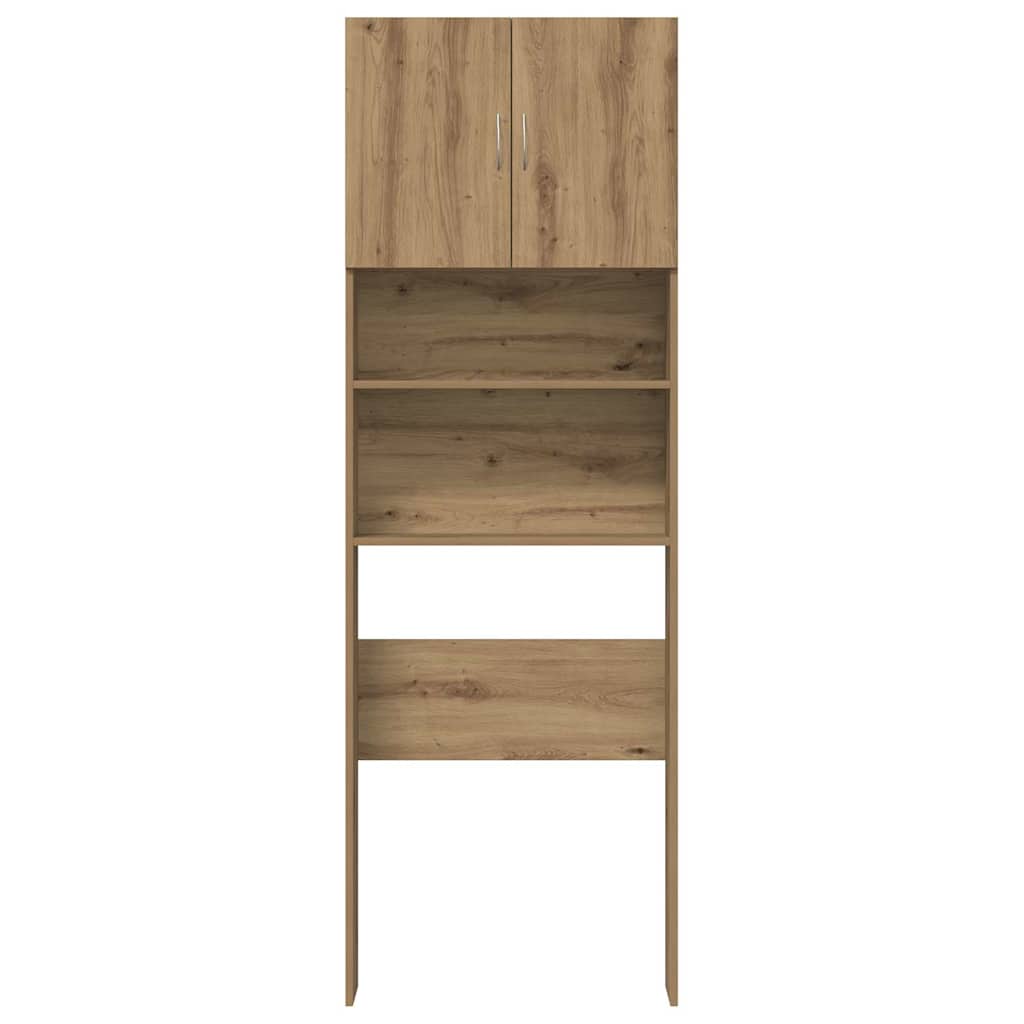 Washing Machine Cabinet Artisan Oak 64x24x190cm Engineered Wood