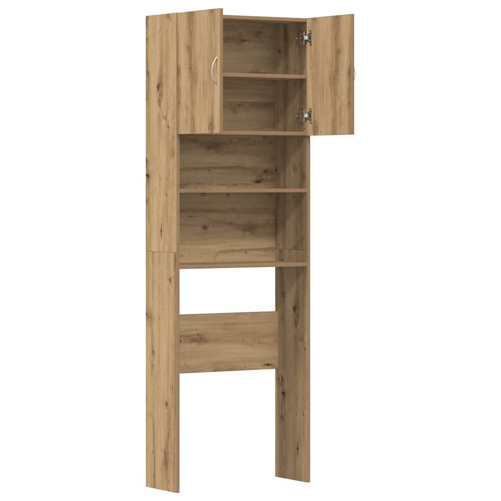 Washing Machine Cabinet Artisan Oak 64x24x190cm Engineered Wood