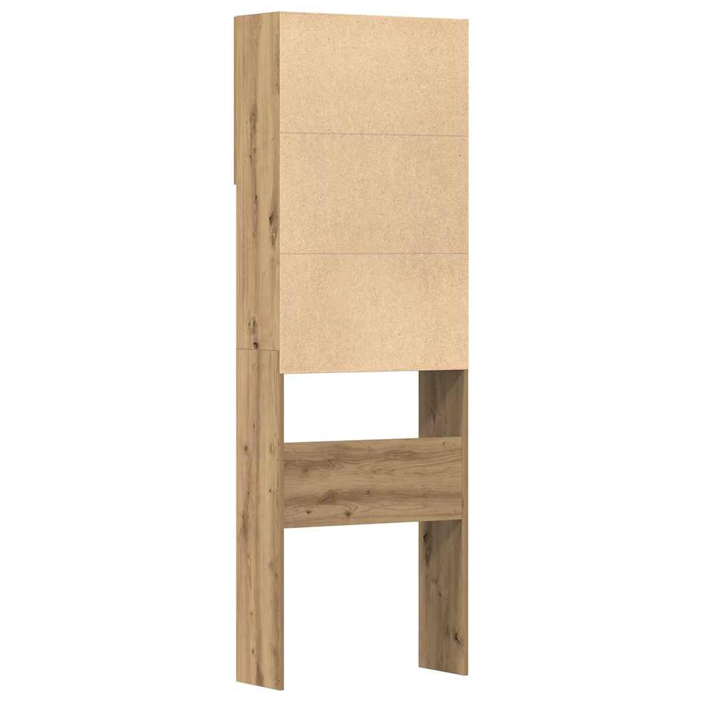 Washing Machine Cabinet Artisan Oak 64x24x190cm Engineered Wood