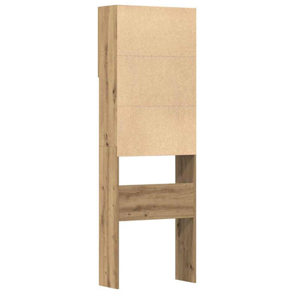 Washing Machine Cabinet Artisan Oak 64x24x190cm Engineered Wood