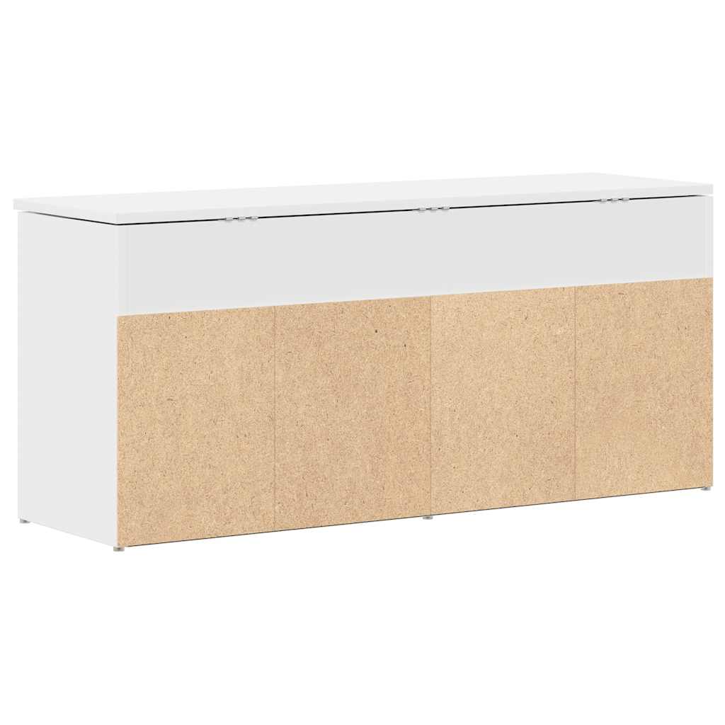 Shoe Bench White 102x30,5x45 cm Engineered Wood