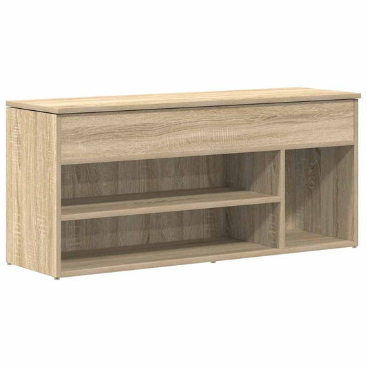 Shoe Bench Sonoma Oak 102x30,5x45 cm Engineered Wood