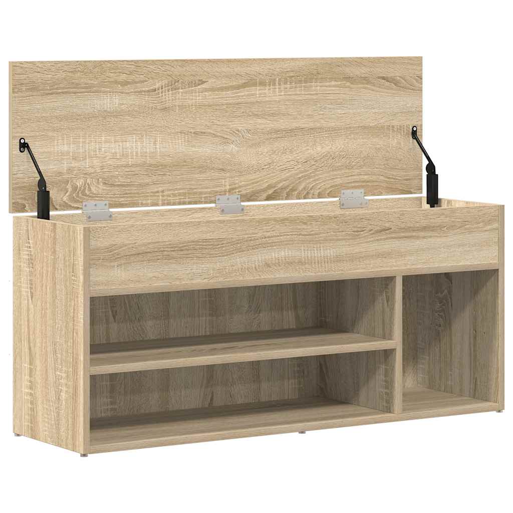 Shoe Bench Sonoma Oak 102x30,5x45 cm Engineered Wood