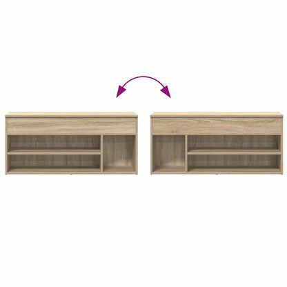 Shoe Bench Sonoma Oak 102x30,5x45 cm Engineered Wood