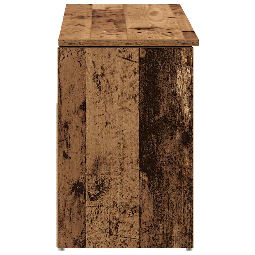 Shoe Bench Old Wood 102x30.5x45 cm Engineered Wood