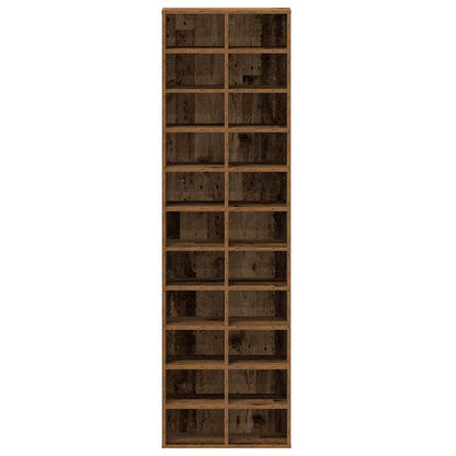 Shoe Cabinet Old Wood 54x34x183 cm Engineered Wood